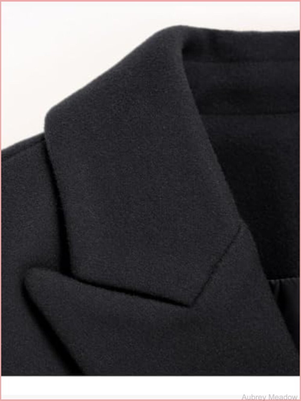 Women's Double Breasted Long Peacoat Midi Wool Blend Office Trench - Picture 5 of 7
